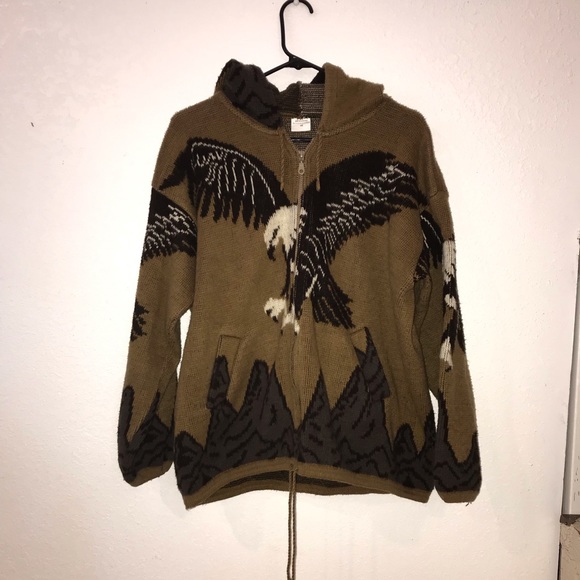 Other - unique wool zip up jacket